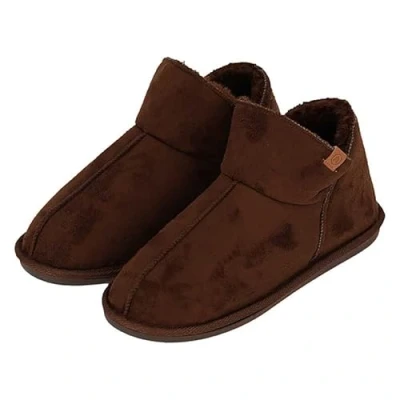 Afbeelding van Apollo Sloffen heren Suede Bruin Maat 41/42 Pantoffels