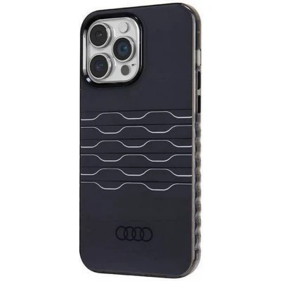Afbeelding van Audi IML Grille Pattern Back Case (MagSafe Compatible) Geschikt voor Apple iPhone 14 Pro Max (6.7&quot;) Zwart