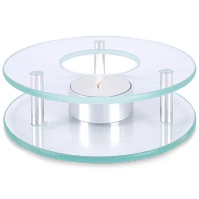 Afbeelding van Theewarmer Glas 12,5 cm Theepot Warmer Warmhoudschaal Theelichthouder Warmhouder Thee Warmhoudplaat