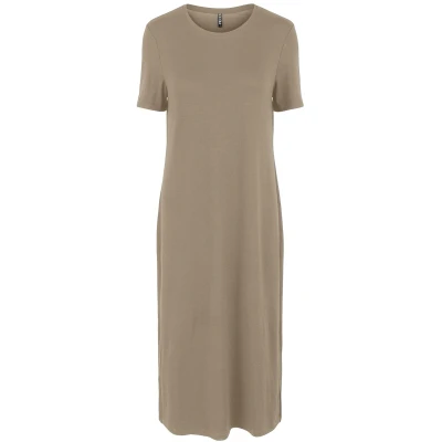 Afbeelding van PIECES PCONIKA SS midi jurk NOOS jurk, Silver Mink, L