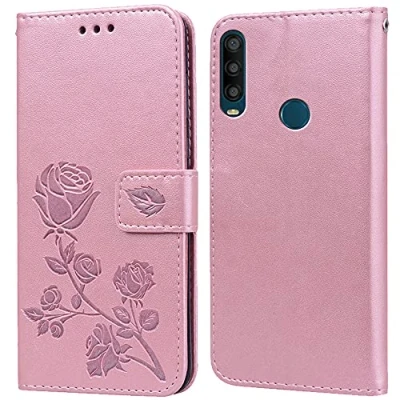 Afbeelding van Hoesje voor Alcatel 1SE 2020 Hoes,Standfunctie,Kaartenvak,Siliconen beschermhoes,klaphoes telefoonhoesje Case Cover 1 SE 2020(6.22&quot;)
