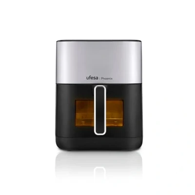 Afbeelding van Ufesa Phoenix, Dubbele Weerstands Air Fryer met Stoom, 6 L, 1800 W, 10 Voorgeprogrammeerde Programma&#039;s, Venster en Binnenverlichting, Inclusief Receptenboek