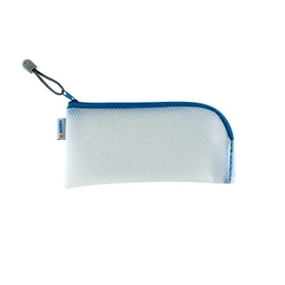 Afbeelding van HERMA 20003 Zak met Rits Reisetui (23 x 11 cm) Klein transparant zakje ritssluiting voor mobiele telefoon, oplaadkabel, cosmetica, potloden, sleutels, toilettas, blauw