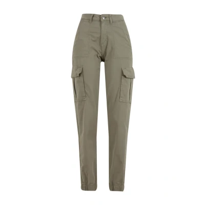 Afbeelding van Urban Classics Twill Utility Cargobroek, Dames, Maat: 26x26, Palegreen