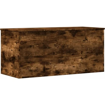 Afbeelding van vidaXL Opbergbox 100x42x46 cm bewerkt hout gerookt eikenkleurig