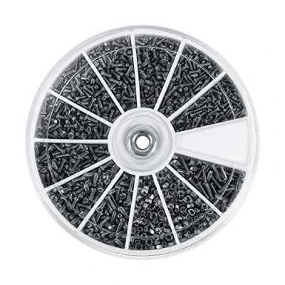 Afbeelding van Schroef, Een Kleine Combinatie Van 600 Stukken 12 Schroeven en Moeren M1.2 M1.4 M1.6, Gebruikt Voor Thuis Kantoorapparatuur, Communicatieapparatuur, Mechanische Industrie Horlogeglas