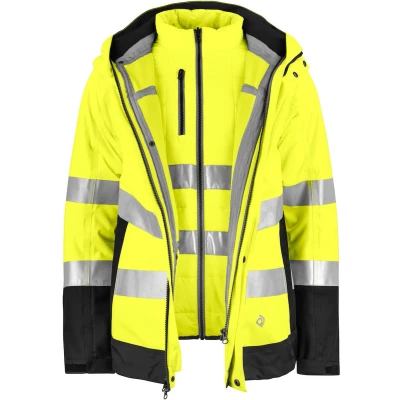 Afbeelding van Projob, Werkjas, Wind EN waterdichte parka 3 in 1 ISO 20471 klasse 3/2 (M)