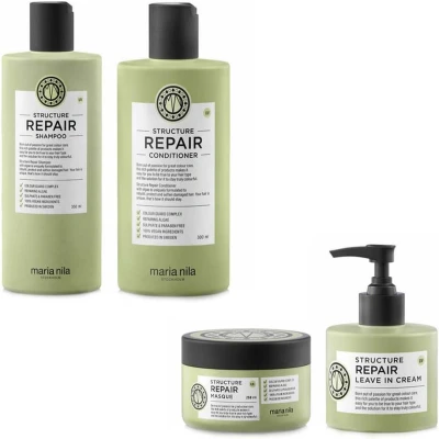 Afbeelding van Beschadigd haar pakket Maria Nila Structure Repair bundel/set/pakket Haibu by Kapperskorting.com