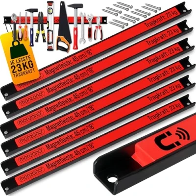 Afbeelding van Deuba Magnetische Gereedschaphouder 6 Stuks 45 cm tot 23 Kg
