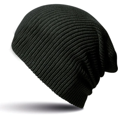 Afbeelding van Warme gebreide Beanie wintermuts in het zwart voor volwassenen Damesmutsen / herenmutsen 100% polyacryl