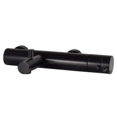 Afbeelding van Waterevolution Flow badthermostaat met handdoucheset mat zwart T130TPR