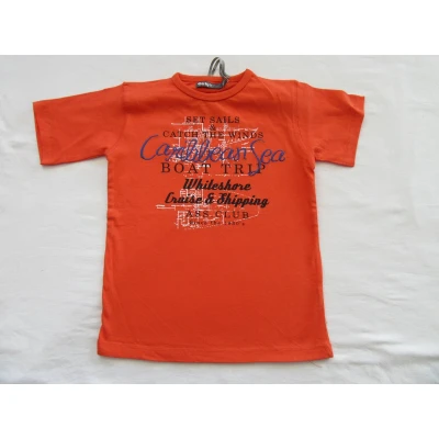 Afbeelding van dirkje , jongens, t shirt korte mouw orange caribbean sea 116 6 jaar