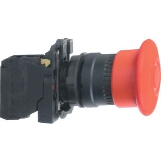 Afbeelding van Schneider Electric XB5AT845 Noodstopknop Metalen frontring, Met NOT AUS schakelaar, Rond, Terugstelbaar, Vergrendelbaar 120 V/AC 6 A 1x NC, NO IP66, IP67,
