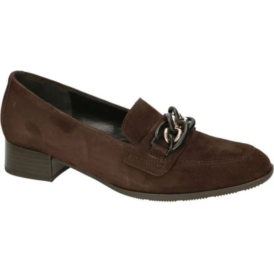 Afbeelding van Gabor Instappers, Dames, Maat: 37, Braun Veloursleer