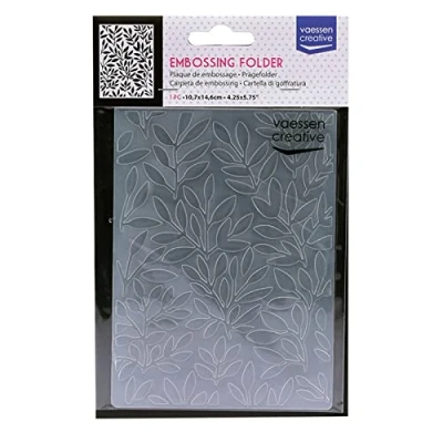 Afbeelding van Vaessen creative Reliëfplaat, bladplannen, 14,6 x 10,8 0,5 cm, 1 stuks, verjaardag, kerstkaarten en creatieve hobby&#039;s, van papier, transparant, 6 cm