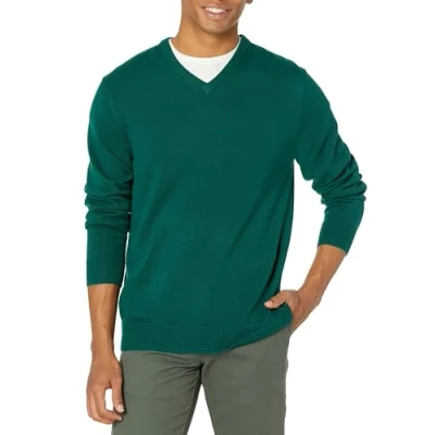 Afbeelding van Amazon Essentials Sweater met V hals voor heren,Donker Groen,3XL 4XL