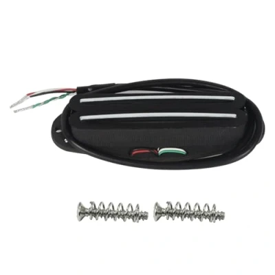 Afbeelding van FLEOR Alnico 5 Hot Rail Humbucker Single Coil Sized Pickup 9 10K Black Fit Strat Squier Tele Gitaar