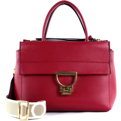 Afbeelding van COCCINELLE Handtas Schoudertas Arlettis Signature Handbag Grained Leather Sangria (rood)paars