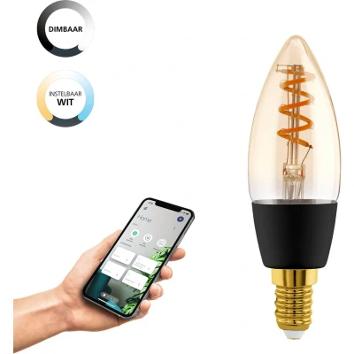 Afbeelding van EGLO connect.z Smart LED Lamp E14 11,4 cm Amber Instelbaar wit licht Dimbaar Zigbee