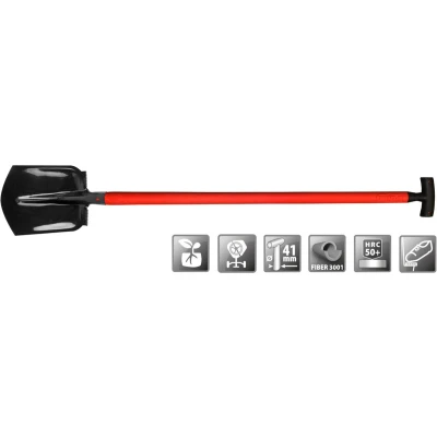 Afbeelding van Polet prof.bats DRENTS 000/35 FIB.3001 zwart met T steel 2V, 110 cm