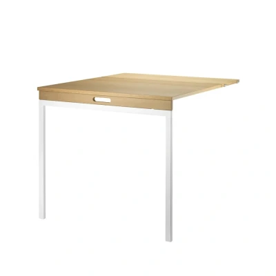 Afbeelding van String klaptafel Eik witte metalen poten