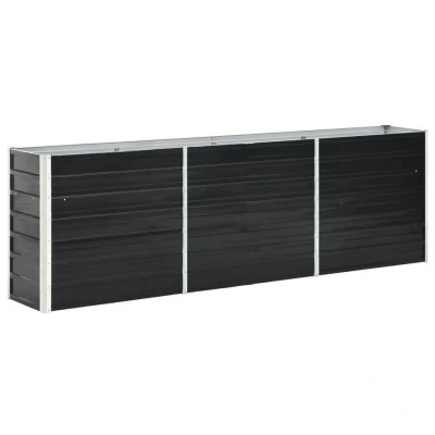 Afbeelding van Plantenbak verhoogd 240x40x77 cm gegalvaniseerd staal antraciet