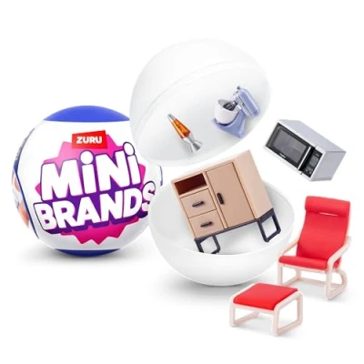 Afbeelding van Mini Brands Homecapsule van ZURU, Surprise Home met verzamelbare mini&#039;s, blinde verpakkingen, verzamelobjecten voor thuisthema (1 capsule)