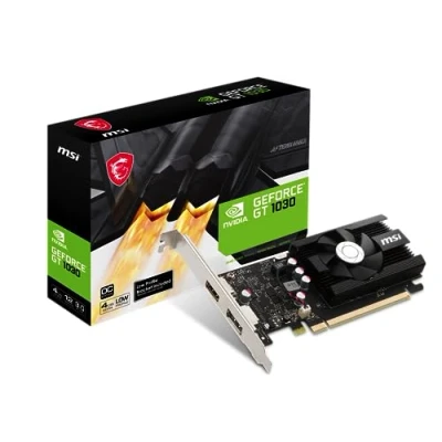 Afbeelding van MSI Gaming GeForce GT 1030 4 GB GDRR4 64 bit HDCP ondersteuning DirectX 12 DP/HDMI enkele ventilator OC grafische kaart (GT 4GD4 LP OC)