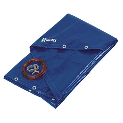 Afbeelding van Ribimex PRBP140R52 rond zwembadzeil, diameter 5,20 m, blauw