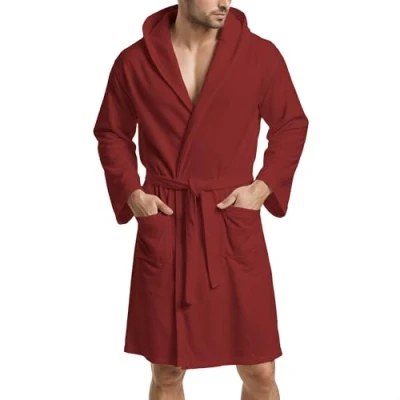 Afbeelding van PETTI Artigiani Italiani badjas microvezel, heren, microvezel dames, van fuchsia, XL, 100%