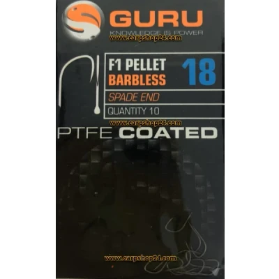 Afbeelding van Guru F1 Pellet Barbless Spade End (10pcs) Maat : 18