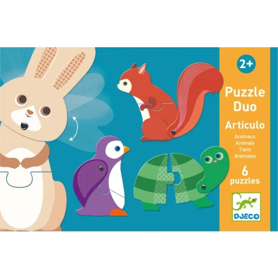 Afbeelding van Djeco puzzel duo dieren 6x2st