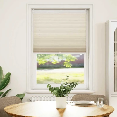 Afbeelding van vidaXL Plissé rolgordijn 80x125cm creme