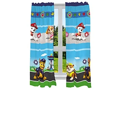 Afbeelding van Franco Set raamgordijnen voor kinderkamer, 208 x 160 cm, Paw Patrol