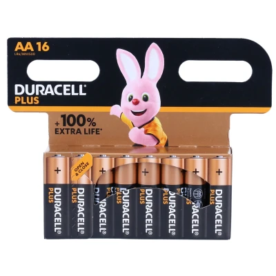Afbeelding van Batterij Duracell plus Alkaline 16x AA