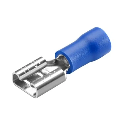 Afbeelding van Heschen Vrouwelijke Snelle Ontkoppeling Vinyl Geïsoleerd, FDD2 250, 6.3 x 0.8mm Eindkabel, voor 1,5 2,5mm² (16 14 AWG), Blauw, 100 stuks