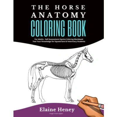 Afbeelding van Horse Anatomy Coloring Book For Adults Self Assessment Equine Workbook: Test Your Knowledge Equestrians &amp; Veterinary Students