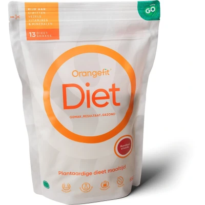 Afbeelding van Orangefit Diet Vegan Afslankshake Maaltijdvervanger / Maaltijdshake Afvallen &amp; Diëten 850g (13 shakes) Chocolade Nr 1 Consumentenbond