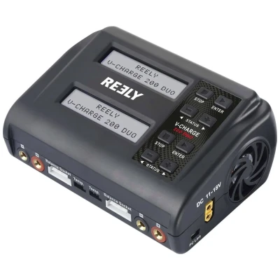 Afbeelding van Reely V Charge 200 Duo Modelbouwoplader 10 A Li ion, poly, LiFePO, LiHV, NiCd, NiMH, Loodzuur Ontlaadfunctie, Temperatuurbewaking