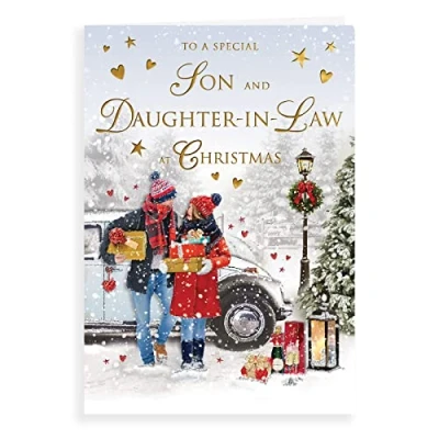 Afbeelding van Piccadilly Greetings Kerstkaart zoon en schoondochter 9 x 6 inch Regal Publishing, C85491