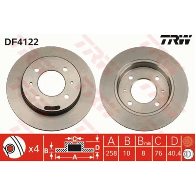Afbeelding van Trw Remschijf DF4122
