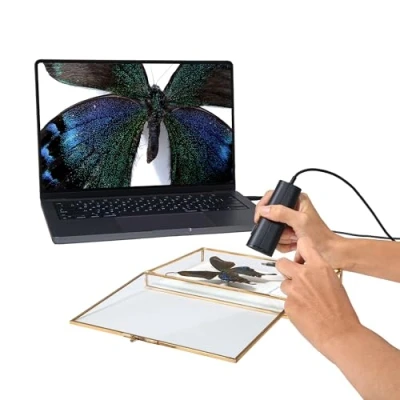 Afbeelding van IPEVO P2V ULTRA 4K/13MP objectcamera met cameraclip, 1 cm supermacrofocus, handheld, webcam en doc camera, ingebouwde microfoon AI ruisonderdrukking, voor close up demo, onderwijs online