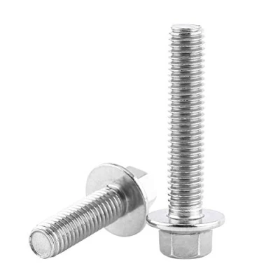 Afbeelding van 10 stuks M8 flensbouten zeshoekige kop schroeven met flange van roestvrij staal 304 [M8 x 20]