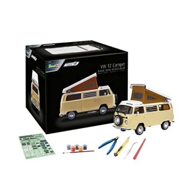 Afbeelding van 1:24 Revell 01040 Volkswagen VW T2 Camper Bus Adventskalender Plastic Modelbouwpakket