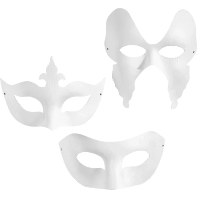 Afbeelding van Creativ Company Maskers Wit, 12st.