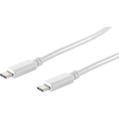 Afbeelding van USB C naar kabel USB3.2 (tot 10 Gbit/s) PD tot 20V/3A / wit 1 meter