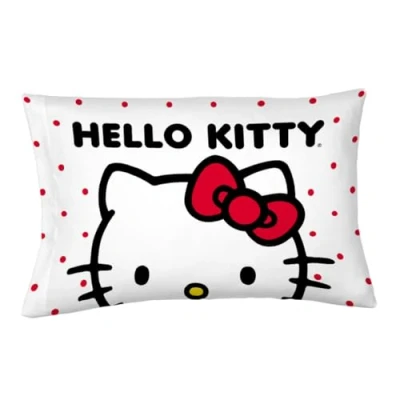 Afbeelding van Hello Kitty Beauty Zijdeachtige Satijn Standaard Kussensloop Cover 20x30 voor haar en huid, (officieel gelicentieerd product) van Franco
