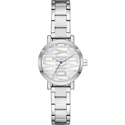 Afbeelding van DKNY NY6646 Horloge Soho staal zilverkleurig wit blauw 28 mm