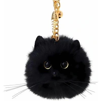 Afbeelding van Leuke Kat Pluche sleutelhanger Kattenliefhebber Geschenken Voor Vrouwen fluffy