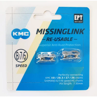 Afbeelding van KMC 7/8R EPT kettingschakel BikeTotaal.nl Zilver